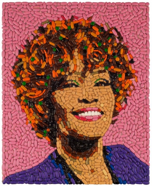 Witney Houston pill mosaic